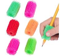 Pencil Grip, The Classics Spiky Grip, Ergonomic Writing Aid for Right or Left Handed Users, Comfortable Pencil Gripper, Assorted Colors, 6 Pack