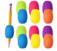 Pencil Grips for Children, 12 Pack Soft Foam Pen Grips for Adults and Kids, Ergonomic Writing Aid for Arthritis, Hand Tremors, Special Needs, Classroom and Therapy Use