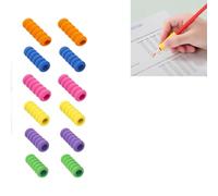 Pencil Grips for Children, 12 Pcs Pen Grips for Adults Foam Pencil Grips for Kids and Adults Easy Grip Pencils for Kids Handwriting, 6 Colours Pen Holder Grips for Relieving Fingers