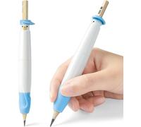 Pencil Grips for Children, Comfortable Writing Aid for Improving Handwriting, can Serve as Mechanical Pencil, Pencil Extender & Pencil Cap, Posture Correction Tool for Toddlers (1PCS, Blue)
