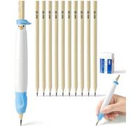 Pencil Grips for Children, Comfortable Writing Aid for Improving Handwriting, can Serve as Mechanical Pencil, Pencil Extender & Pencil Cap, Posture Correction Tool for Toddlers (1 Pack, Blue)