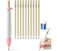 Pencil Grips for Children, Comfortable Writing Aid for Improving Handwriting, can Serve as Mechanical Pencil, Pencil Extender & Pencil Cap, Posture Correction Tool for Toddlers (1 Pack, Pink)