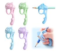 Pencil Grips for Kids Handwriting, 4 pcs Ergonomic Soft Training Pen Holder, Writing Posture Correction Tool for Left and Right Hand, Colorful Silicone Pencil Aid for Beginners
