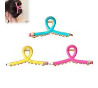 Pencil Hair Clips - Cute Hair Clips for Women, Non-Slip Hair Clamp for Thick and Thin Hair, Stylish Accessories for Women and Everyday Use (3 Colours)