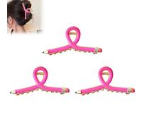 Pencil Hair Clips - Cute Hair Clips for Women, Non-Slip Hair Clamp for Thick and Thin Hair, Stylish Accessories for Women and Everyday Use (Pink)