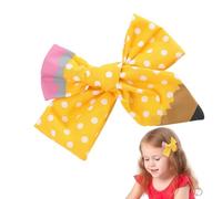 Pencil Headband - Yellow Teacher Appreciation Headband, Cute Bow Clip Design, Soft, Comfortable Fit | For School Spirits, Nursery Classes, Theme Parties and Food