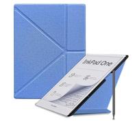 Pencil Holder Case Compatible with PocketBook InkPad One 10.3" PB1030 | For PB1030-8-WW-B 10.3 Inch eBook Y-Folded Stand Smart Cover with Hard PC Back(Blue)