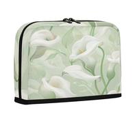 Pencil Holder Case Large Capacity Make Up Bag Big Capacity Coin for Men School Calla Lily Flower Pastel Colors Mint Green