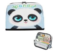 Pencil Holder Large Capacity Cosmetic Bag Simple Stationery Bag for Teen Boys Preppy School Just A Girl Who Loves Panda bolsas para maquillaje de mujer