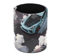Pencil Holders for Desk, Pen Holder Pot Pen Container Stationery Storage Makeup Brush Desktop Organiser for Office School Home, Cute Racing Cars and Tire Tracks