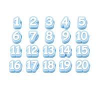 Pencil Identification Labels 1-20, Acrylic Pieces, 20 Pack Set for Shared Classroom Tools, Teacher Organization Classroom Pencil Number Teacher Supply Labels Desk Identifiers