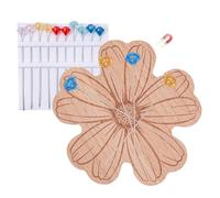 Pencil Keeper | Magnetic Sewing Needle Storage,Wooden Pencil Holder With Floral Design For Crafts Embroidery Cross Knitting