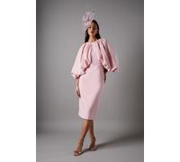 Pencil Midi Dress With Cape Sleeves Coast Pink 8