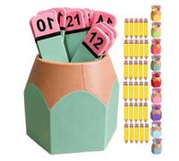 Pencil Number Counting Set, 1-30 Number Matching Set, Reusable Maths Manipulatives For Sequencing & Matching, Classroom Activities, Educational Learning Games, Preschool & Primary School(Dark green)
