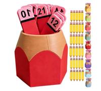 Pencil Number Counting Set, 1-30 Number Matching Set, Reusable Maths Manipulatives For Sequencing & Matching, Classroom Activities, Educational Learning Games, Preschool & Primary School(Dark red)
