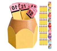 Pencil Number Counting Set, 1-30 Number Matching Set, Reusable Maths Manipulatives For Sequencing & Matching, Classroom Activities, Educational Learning Games, Preschool & Primary School(Yellow)