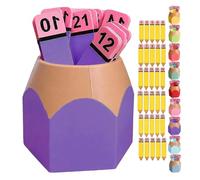 Pencil Number Counting Set, 1-30 Number Matching Set, Reusable Maths Manipulatives For Sequencing & Matching, Classroom Activities, Educational Learning Games, Preschool & Primary School(Purple)
