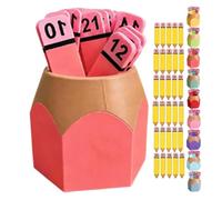 Pencil Number Counting Set, 1-30 Number Matching Set, Reusable Maths Manipulatives For Sequencing & Matching, Classroom Activities, Educational Learning Games, Preschool & Primary School(Light red)