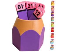 Pencil Number Counting Set, Reusable Classroom Organization and Sequencing Board, Crayon Number Matching Set 1-30, for Math Manipulative, Draw Numbers and Supply， Purple