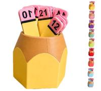 Pencil Number Counting Set, Reusable Classroom Organization and Sequencing Board, Crayon Number Matching Set 1-30, for Math Manipulative, Draw Numbers and Supply， Yellow