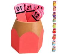 Pencil Number Counting Set, Reusable Classroom Organization and Sequencing Board, Crayon Number Matching Set 1-30, for Math Manipulative, Draw Numbers and Supply，Light Red