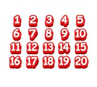 Pencil Organizers 1-20, Acrylic Label Pieces, 20 Count Set for Classroom Tracking, Supply Return Classroom Pencil Number Teacher Supply Labels Desk Identifiers School Markers
