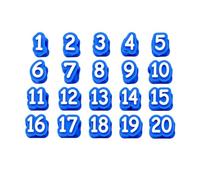 Pencil Organizers 1-20, Acrylic Label Pieces, 20 Count Set for Classroom Tracking, Supply Return Classroom Pencil Number Teacher Supply Labels Desk Identifiers School Markers