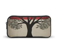 Pencil Pen Case, Tree of Life Palestinian Flag Printed Pouch Big Capacity P