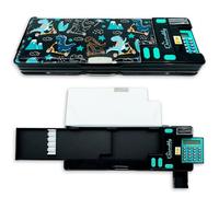 Pencil Pop-Up Multifunctional Dinosaur Case, Calculator and Sharpener, Boys' Dino Pencil Case