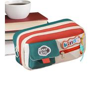 Pencil Pouch | Big Capacity Pencil Case | Vintage Zippered Organizer for Travel School Classroom College Teen Girl Boy Women Stationery