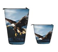 Pencil Pouch Eagle at Hunting Supplies Box Lightweight Stationery Bag Leather Stationery Storage Bag for Teens, Office, School