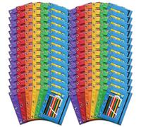 Pencil Pouch for 3 Ring Binder, Bulk 102 Pack 3-Holes Zipper Pencil Pouches in Assorted Colors, Sturdy and Durable Cloth Pencil Holder with Clear Window for Office School College Supplies (102)