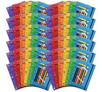 Pencil Pouch for 3 Ring Binder, Bulk 72 Pack 3-Holes Zipper Pencil Pouches in Assorted Colors, Sturdy and Durable Cloth Pencil Holder with Clear Window for Office School College Supplies (72)