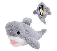 Pencil Pouch for Kids - Cute Plush Shark Stationery Storage Pouch,Zipper Pencil Bag for Pencils Crayon, Eraser, Tape, Ballpoint