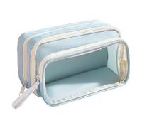 Pencil Pouch, Pencil Case, Multiple Compartments Compact Easy Zipper Lightweight Portable Stylish Oxford Cloth Material, Kids Pen Case for School Students Teenager, 8.86x4.72x2.76Inches, Blue