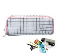 Pencil Pouch Simple - College Stationery Pouch, Large Capacity Makeup Bag | Soft Cosmetic Organizer for Pen Scissors Ruler Rubber Journal Keepers Office College School Travel Desk Artists Students
