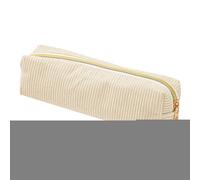 Pencil Pouch - Soft Corduroy Stationery Bag - Pencil Box | Solid Color School Pen Organizer | Simple Student Storage Pouch for Teens Girls Boys | Durable Zipper Case