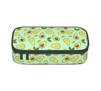 Pencil Pouch with Avocado Green Avocado Pen Case,Cute Cartoon Avocado Pen Bag Avocado Fruit Pencil Bag,Exotic Tropical Fruits Avocado Pencil Case,Cosmetic Makeup Bag Purse Organizer For Office
