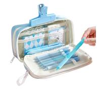 Pencil Pouch - Writing Tool Holder, Vibrant Color Contrast | Lightweight Back to Schools Organizer, Ideal for Classroom Storage Office Use Gift Idea Makeup Brushes or Kids Daily Study Accessories
