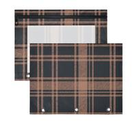 pencil pouches With 3 Reinforced Grommets Plastic File Folder for A4 Paper Letter 2 Pack Teacher Office, Color 21, 1 size x2, Cartoon