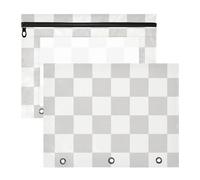 Pencil Pouches With 3 Reinforced Grommets Plastic Paper File Briefcase A4 Letter 2 Office Teacher Packaging, Color 7, 1 size x2, Cartoon