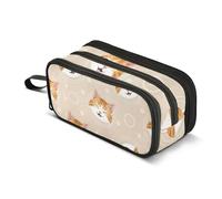 Pencil Pouches Zipper Pencils Case Cute Orange Tabby Kittens White Pencil Storage Bags Cute Pen Pouch for Girls Stationary Stationery Kids Back to School Supply 8.86x3.54x4.33in