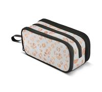 Pencil Pouches Zipper Pencils Case Rose Gold Leopard Spots White Pencil Bags Storage Girls Classroom Pen Pouch Custom College Middle School Office Supplies 8.86x3.54x4.33in