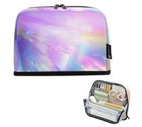 Pencil Pouches Zipper Pencils Case Trendy Sparkling Glow Neon Purple Pencils Storage Bags Boys Pen Bags Teen Girls Graphic Adults Kids Back to School Organizer