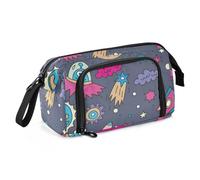 pencil poucheses Large Capacity Artist Pencil Case Portable Pencil Cases For School for Student Kindergarten Space Monsters Planet