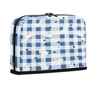 pencil poucheses Large Capacity Make Up Bag Portable Stationery Pencil Case for Man School Must Haves White Blue Little Fresh Bunnies