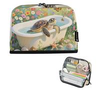 pencil poucheses Large Capacity Pen Case Big Capacity for Man Preppy School Flower Bathtub Turtle
