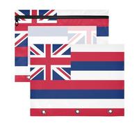 Pencil pouching Clear Plastic File Folder for A4 Paper Letter 2 Pack Teacher Classroom Supplies Hawaii State Flag