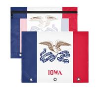 Pencil pouching Clear Plastic File Folder for A4 Paper Letter 2 Pack Teacher Classroom Supplies Iowa State Flag