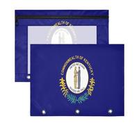 Pencil pouching Clear Plastic File Folder for A4 Paper Letter 2 Pack Teacher Classroom Supplies Kentucky State Flag